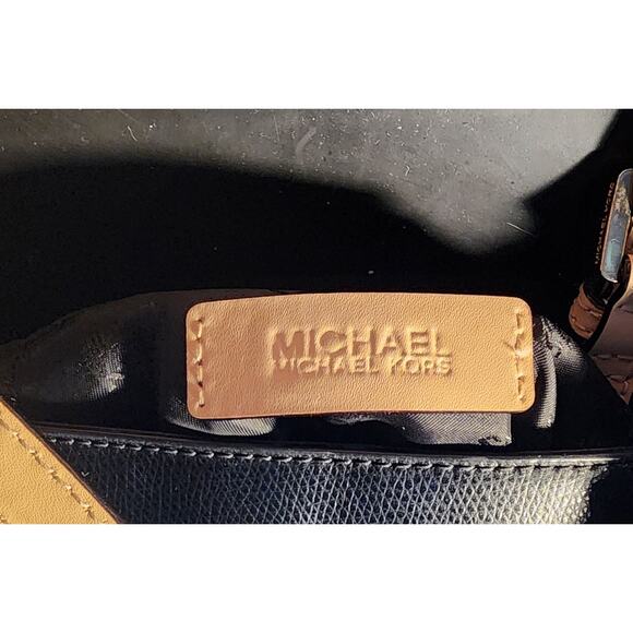 Vintage Michael Kors Jet Set Black Leather Shoulder Tote HandBag - Picture 4 of 8